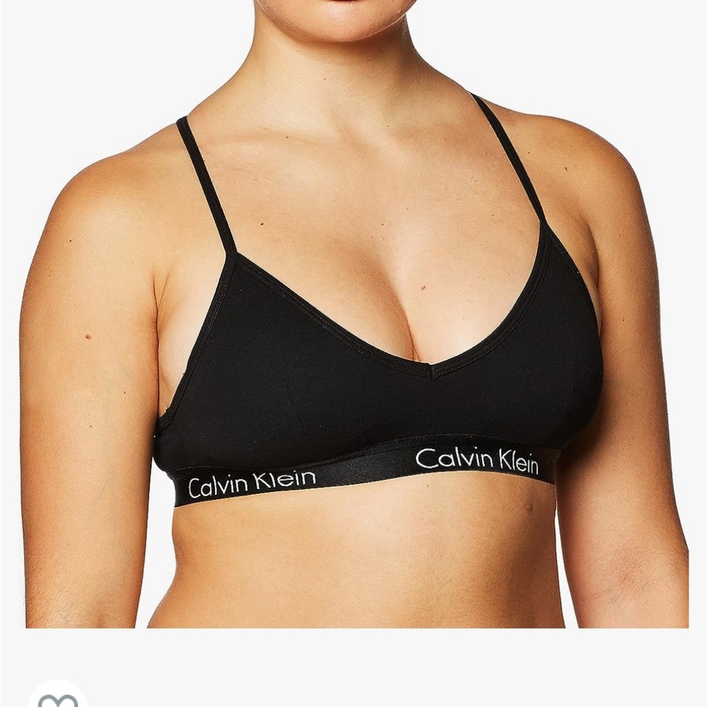 Calvin Klein Women's Motive Cotton Lightly Lined Bralette Bra